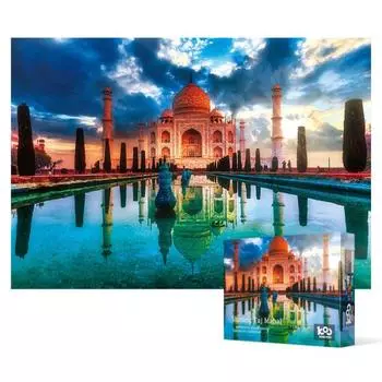 Пазл из 1000 деталей - Сияющий Тадж-Махал, популярная корейская головоломка