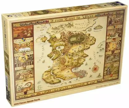 1000 piece jigsaw puzzle Wachifield map (50x75cm)