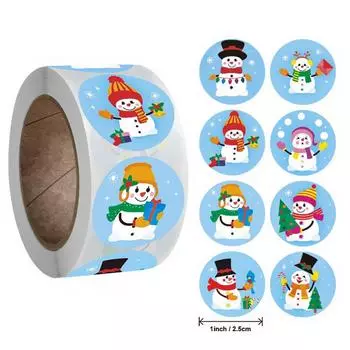 1000 шт. 1 дюйм/2,5 см мультяшные рождественские тематические этикетки-наклейки для подарков своими руками для выпечки конвертов канцелярских принадлежностей декор