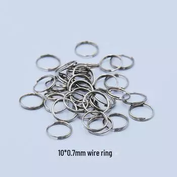 1000 шт. 1 см стальные брелоки - 10 мм маленькие круги (Модель 81142) 2 turns