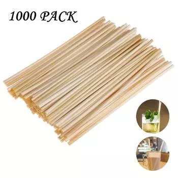 1000 шт. 20 см натуральная пшеничная солома экологически чистые питьевые трубочки портативные 100% биоразлагаемые молочные чайные трубочки кухонный барный аксессуар