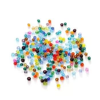 1000 шт., 2 мм, прозрачные стеклянные бусины, чешские маленькие круглые свободные бусины для DIY, ожерелья, браслета, аксессуары для изготовления ювелирных изделий