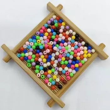 1000 шт. 4 мм однотонные ювелирные изделия DIY для круглых свободных бусин оптом ожерелье браслет кулон разноцветный