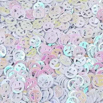 1000 шт. 7 мм ПВХ иллюзия полые улыбающееся лицо патч в 7 цветах для DIY ювелирных аксессуаров ювелирные аксессуары из бисера about 7mm 1000pcs белый