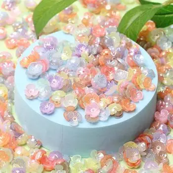 1000 шт 9,5 мм акриловые разноцветные маленькие цветочные бусины для изготовления ювелирных изделий, подвески