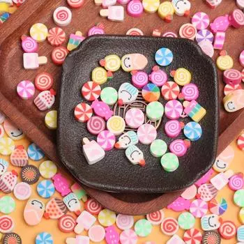 1000 шт. для изготовления ювелирных изделий, ювелирные аксессуары, свободные бусины, глиняные бусины-разделители, круглые бусины ручной работы, красочные цветочные звезды, браслет «сделай сам», мягкая керамика 1