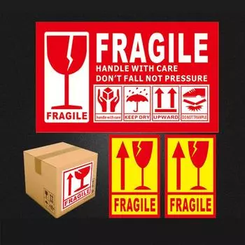 1000 шт. хрупкие наклейки для доставки, почтовая предупреждающая наклейка, упаковочная этикетка для картонной коробки Type A-90mmx50mm-1000pcs