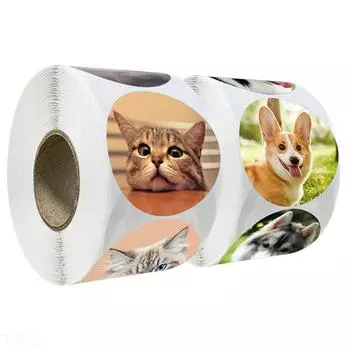 1000 шт. кавайные наклейки для скрапбукинга с изображением кошек, собак, животных, наклейки с благодарностью, товары для творчества для детей, подарок для женщин и мужчин