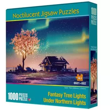 1000 шт./компл. декомпрессионных детей, подростков, мультфильмов, аниме, пейзажной живописи, светящейся головоломки 6601