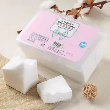 1000 шт./компл. одноразовые хлопковые салфетки для макияжа, мягкие подушечки для снятия макияжа, очищающая бумага для лица, салфетка для макияжа, косметический ватный диск 1BAG