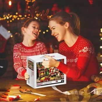 1000 шт./компл. Рождественская головоломка-головоломка с изображением рождественской елки, Санта-Клауса, головоломки, украшения для детей и взрослых, обучающая игра-головоломка, праздничный подарок A