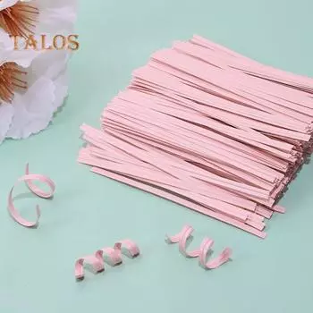 1000 шт. крафт-бумага стяжек-перевязок многоразового использования с проволочным сердечником гибкие кабельные стяжки для упаковки хлеба торта конфет праздничные сувениры жёлтый