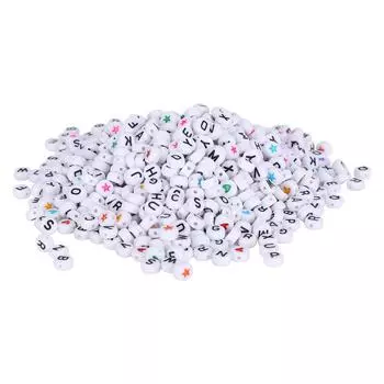 1000 шт. Круглые бусины с буквами алфавита FiveStar Peach Heart Акриловые DIY браслеты Инструмент для изготовления
