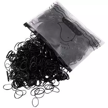 1000 шт., маленькие резинки для волос, мини-черные эластичные резинки, мини- резинки для волос, резиновые резинки для волос, плетеные резинки для волос для маленьких замков 19x13x2cm