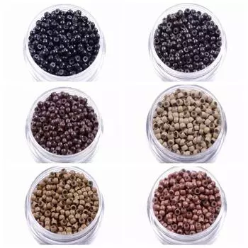 1000 шт. микробусины медные кольца с силиконовыми кольцами для волос подкладка бусины для волос салон 1