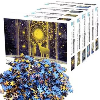 1000 шт Мини Пазлы Рисовать Вызов Бумажные Пазлы DIY Декомпрессионная Игрушка 49394-1 starry sky