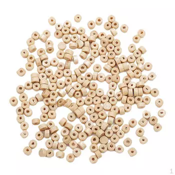 1000 шт. мини-простые неокрашенные деревянные рондели-прокладки с большим отверстием, европейские деревянные бусины для DIY