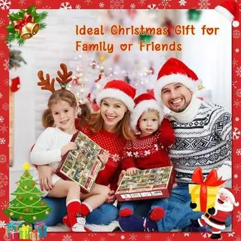 1000 шт./набор рождественских пазлов Адвент 24 дня обратный отсчет до Рождества Санта-Клаус пазл слепой