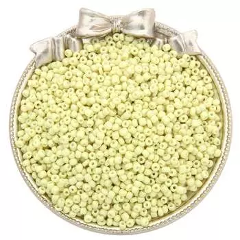 1000 шт., очаровательные ювелирные аксессуары, бусины ручной работы, мерцающие бусины ручной работы, 30 г, стекло, 3 мм, лак для выпечки, браслет для изготовления ювелирных изделий, бусины solid color светло-желтого