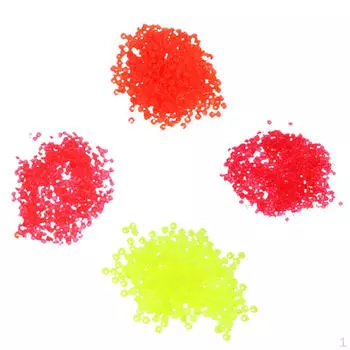 1000 шт., пластиковые полукруглые бусины для рыбалки, инструменты для снастей, яйца, 4 размера