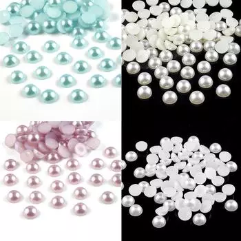 1000 шт. полукруглые плоские бусины ABS россыпью бусины DIY Craft Nail Art декоративные 3mm синий