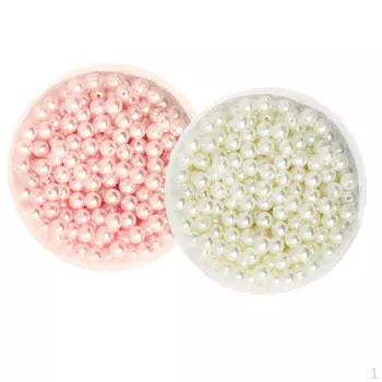 1000 шт. разноцветные 6 мм жемчужные кабошоны, круглые имитационные бусины для изготовления ювелирных изделий, футляр для фурнитуры