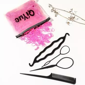 1000 шт. Разноцветные резинки для волос и набор инструментов для волшебной укладки волос DIY аксессуары для плетения скрабчи для волос твист пучок для женщин парикмахерское искусство