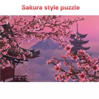 1000 шт. Сакура стиль головоломки DIY бумажные головоломки развивающие игрушки детские игрушки 1set