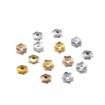 1000 шт. серебряные золотые мини-цветы, филигранные лепестковые бусины, колпачки, фурнитура, объемные концевые проставки, подвески, шапка из бисера для изготовления ювелирных изделий, принадлежности