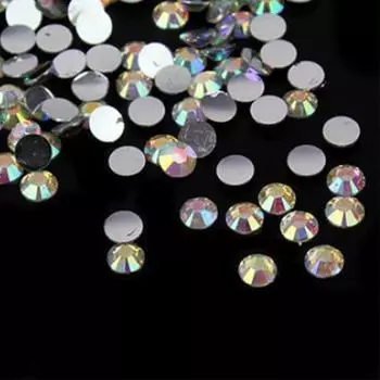1000 шт., смешанные цвета, разные размеры, стразы для дизайна ногтей, плоское дно, сверла AB, блестящие хрустальные стразы, 3D украшения для дизайна ногтей