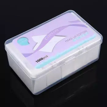 1000 шт. ватные косметические чистящие диски для снятия лака с ногтей салфетки для лица и коробка