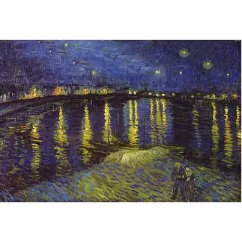 1000 деталей Пазлы Рона Река Звездное Небо Узор Развивающие Игрушки для Детей Взрослых Рождественский Подарок 1set