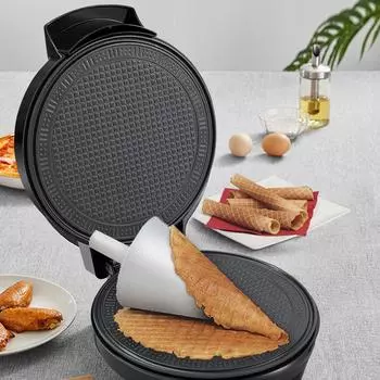 1000 Вт многофункциональная электрическая машина для завтрака с двухсторонним нагревом машина для приготовления блинов с вилкой европейского стандарта 220240 В EU чёрный