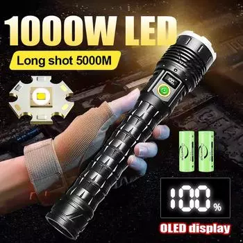 1000 Вт сверхмощный светодиодный фонарик водонепроницаемый перезаряжаемый 26650 фонарь уличный ночной светильник фонарь для кемпинга рыболовный фонарь Kit C