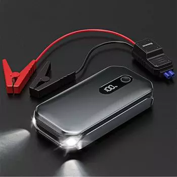 1000A Автомобильный стартер Power Bank 12000 мАч Портативная аккумуляторная станция для 3,5 л/6 л автомобильного аварийного пускового устройства чёрный