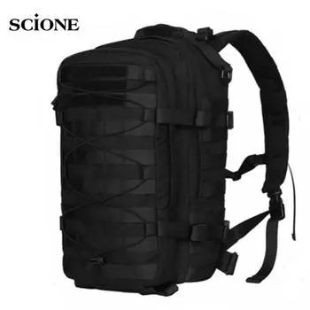 1000D штурмовой тактический рюкзак, военный большой вместительный 3P, сумка для нападения, спорт на открытом воздухе, альпинизм, пеший туризм, путешествия, рюкзаки на плечо 25*23*44cm чёрный