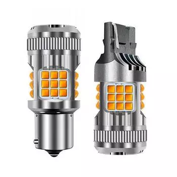 1000lm P21W Led 1156 Ba15s Автомобильный фонарь 7443 T20 W21W 21/5W 1157 BAY15D 7440 3157 3156 Лампа стояночного тормоза заднего хода Canbus 1156 BA15S P21W красный