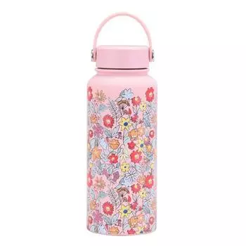 1000ml Stainless Steel Insulated Bottle Thickened Printed Cup Sports Water Bottle For Girls 8