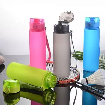 1000ML Water Bottle Leak Proof Drinking Water Bottle Outdoor Travel Portable Gym Fitness Jugs for Office Gym Outdoor Sports синий