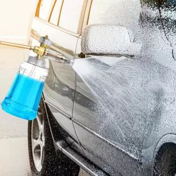 1000ML Watering Can Foam Pressure Washer Bottle Quick Connect Adjustable Nozzle Car Wash Sprayer A