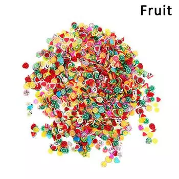 1000Pcs Nail 3D Letter Fragments Of Polymer Clay Stickers Gel Tips