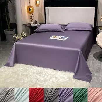 1000TC Egyptian Cotton Flat Bed Sheet 100% Cotton Top Sheet with Pillowcases Luxury Soft Bed Sheet Bed Linen Double Queen King 160x230cm 3pcs set серый
