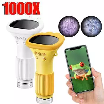 1000X цифровой микроскоп зум камера увеличитель 2-дюймовый IPS экран электронные микроскопы 2-мегапиксельный объектив мини-монетные микроскопы для насекомых белый