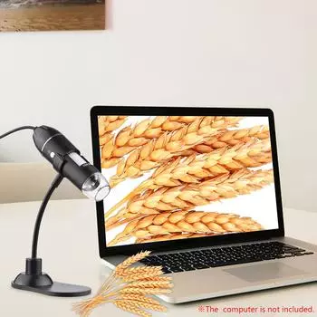1000X USB портативный цифровой электронный микроскоп портативная мини-лупа с подставкой для ноутбука чёрный
