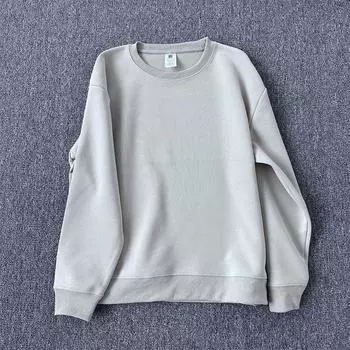 100.00kg Domestic Sales High Quality round Neck Sweatshirt Men and Women Idle Style Loose All-Matching Youthful-Looking Couple Spring and Autumn Top Light green round neck Sweatshirt M