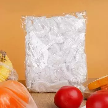 100-1000 шт. цветная одноразовая пленка для пищевых продуктов, пищевая пленка для хранения свежести, кухонная одноразовая крышка для миски, оптовая продажа 100PCS White