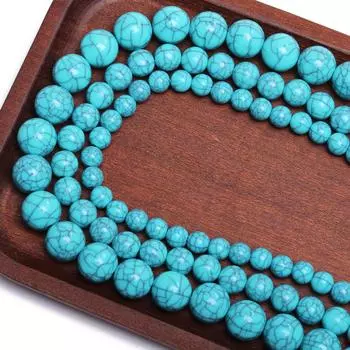 100-10 шт. 6-16 мм бусины из искусственного камня, имитирующие бирюзу, бусины для браслета «сделай сам», ожерелье ручной работы 8mm