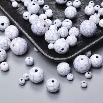 100-10 шт 6-16 мм имитация бирюзовых бусин аксессуары мода ручная работа свободный интервал бусины изготовление ювелирных изделий своими руками 6mm 100Pcs белый