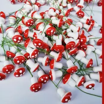 100-10 шт. Миниатюрные грибы, сказочный сад, мох, террариум, смоляные поделки, украшения, искусственные колья, поделки своими руками, микродекоры 10PCS