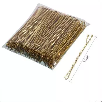 100/10 шт. Женская заколка для волос Прическа Золотая шпилька Простая металлическая Завиток U-образная шпилька Женские аксессуары для укладки волос 10Pcs